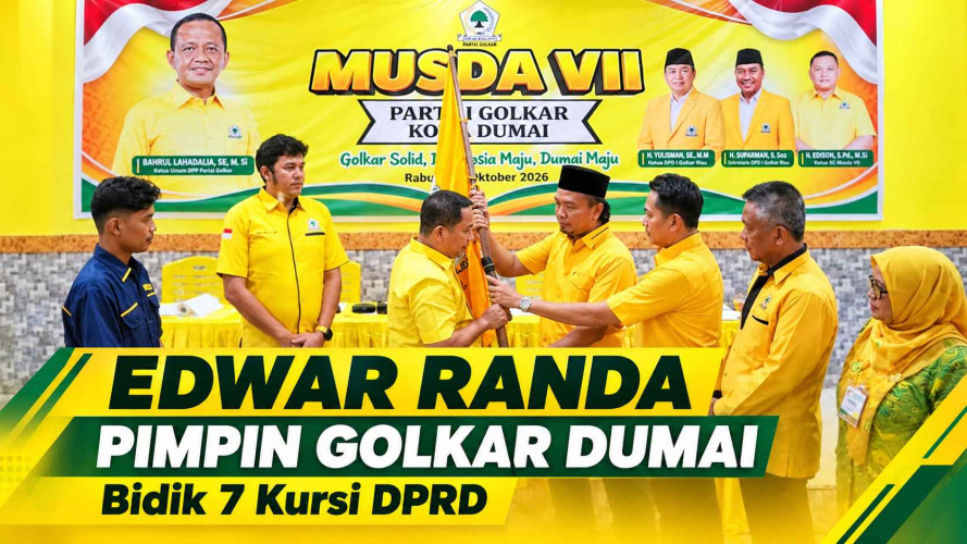 IEdwar Randa Pimpin Golkar Dumai, Bidik Tujuh Kursi DPRD pada Pemilu Mendatang