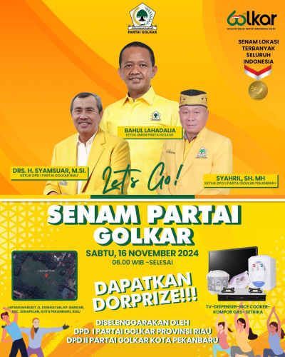 Selenggarakan Senam Massal Rekor MURI Bersama Ribuan Masyarakat Kota Pekanbaru, DPD Golkar Riau Ajak Pererat Silaturahmi Jelang Pilgubri